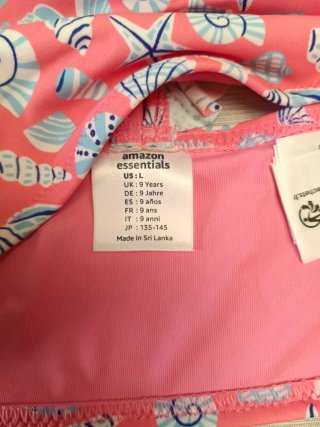 Bikini Amazon Essentials Estampado Conchas 9 años