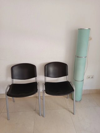 Juego de 2 Sillas de Oficina Negras