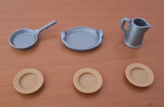 Playmobil Cocina Accesorios platos sarten jarra