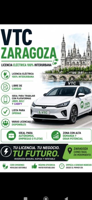 Licencia VTC Zaragoza+ coche ( opcional)