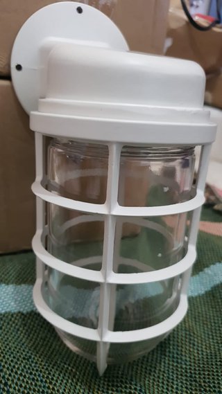Lámpara Exterior Industrial Blanca Vapor-Proof