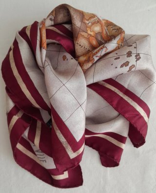 Foulard Alviero Martini Mappa Mondo Beige