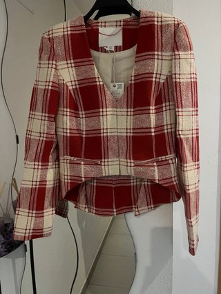 Chaqueta Zara cuadros entallada  Colección T/XS