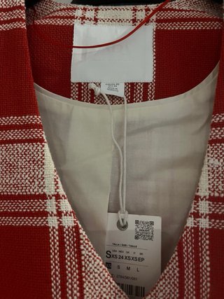 Chaqueta Zara cuadros entallada  Colección T/XS