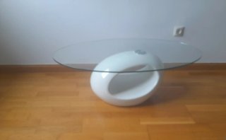 Mesa de centro de cristal