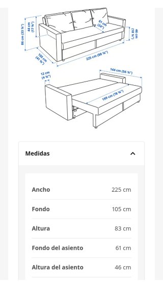 Sofa cama Ikea friheten