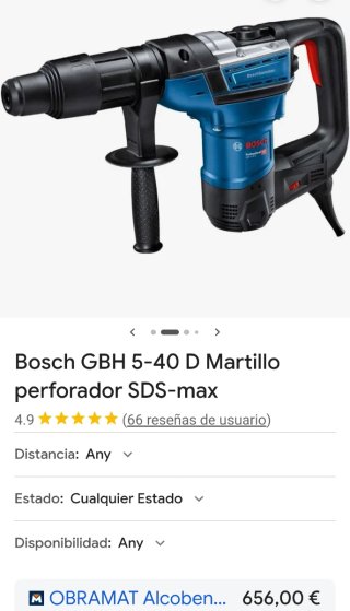 Martillo Percutor pistolete Bosch GBH 5 40 DE