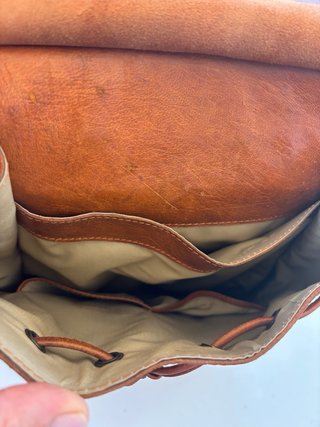 Mochila Cuero Artesanal Marrón