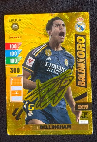 Carta Bellingham Balón de Oro Firmado