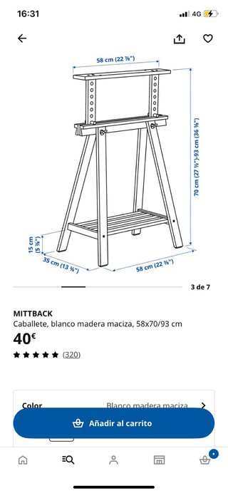 Caballete Mittback IKEA Madera