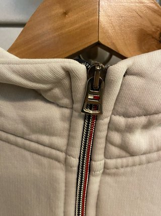 Sudadera blanca cremallera tommy hilfiguer talla S