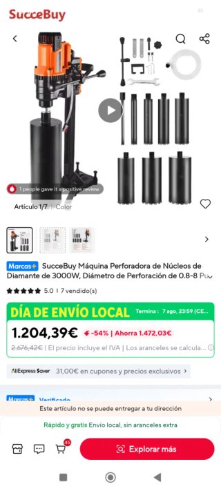 SucceBuy Perforadora Diamante 3000W