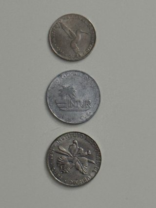 Lotto 3 Monete Cuba INTUR 10 e 25 Centavos