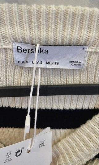 Jersey Bershka Rayas Blanco y Negro