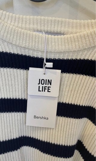 Jersey Bershka Rayas Blanco y Negro
