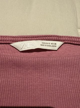 Camiseta tirantes Zara rosa Talla S