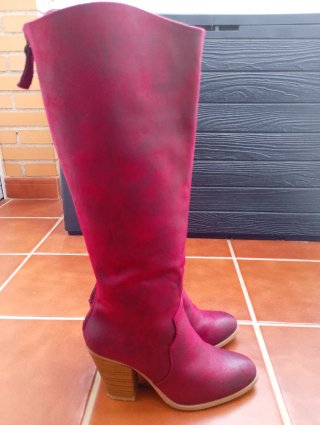 Botas altas rojas N°38