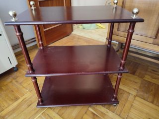 Repisa de madera para colgar con dos cajones