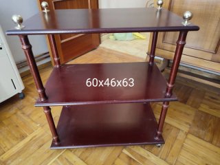 Repisa de madera para colgar con dos cajones
