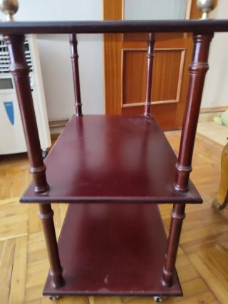 Repisa de madera para colgar con dos cajones