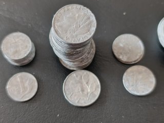64 Monete Lire Alluminio