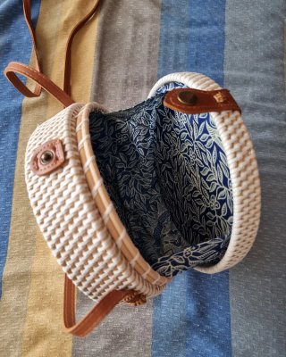 Borsa rotonda in paglia Brighton