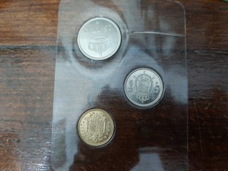 Pruebas Numismáticas España 1977 1,5 y 25 pesetas