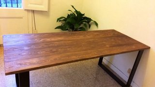 Mesa Comedor Industrial Madera y Metal