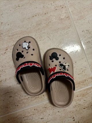 Chanclas niño Mickey Mouse beige