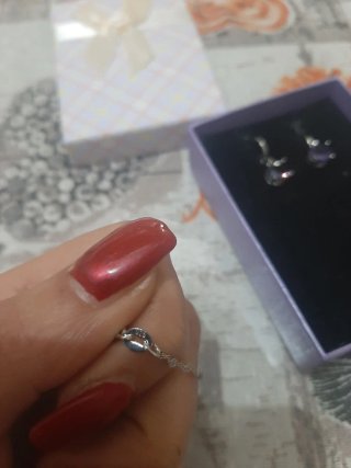 Set collana e orecchini viola