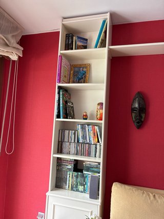 Librería puente madera lacada blanco