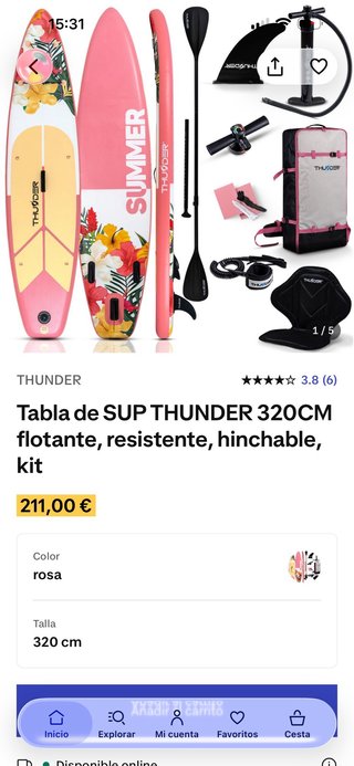 Tabla SUP THUNDER 320CM Hinchable