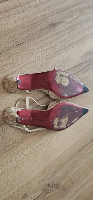 Sandalias Sara Navarro Beige y Dorado