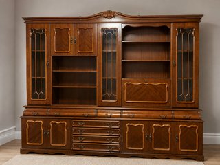 Mueble antiguo madera y cristal