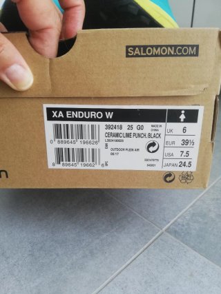 Zapatillas Salomon Trail Running Talla 39,5.