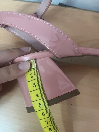 Sandalias tacón rosa chicle T.38