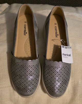 Zapatillas Comfeet plateadas talla 39