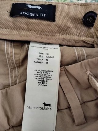 Pantalone uomo beige con laccio