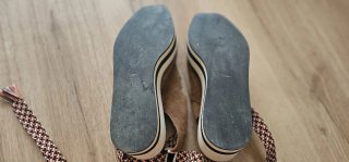 Sandalias Uterqüe Plataforma Marrón Multicolor