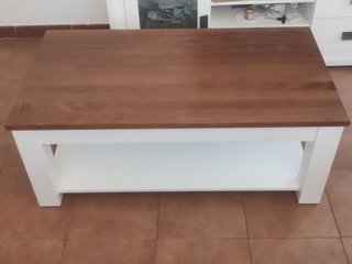 Mesa de centro elevable y estantería de pared made