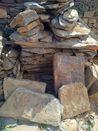 Piedras de pizarra para construcción