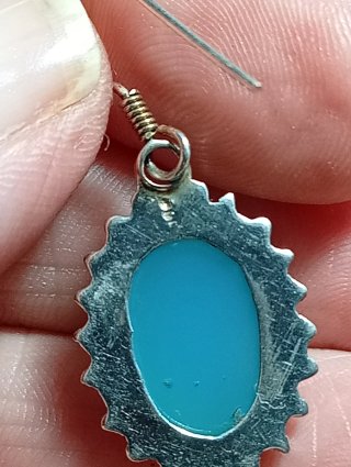 Pendientes Plata Ley calcedonia
