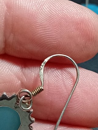 Pendientes Plata Ley calcedonia