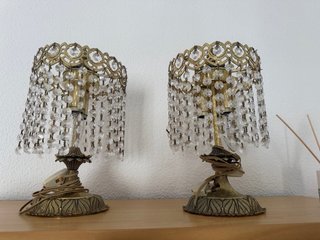 Lámpara de mesilla vintatge. Precio del conjunto.