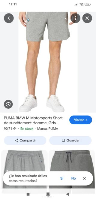 Pantalón corto Puma X BMW Gris Talla M