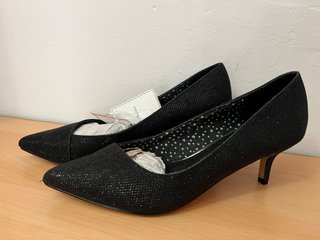 Zapatos de tacón negros con purpurina talla 38