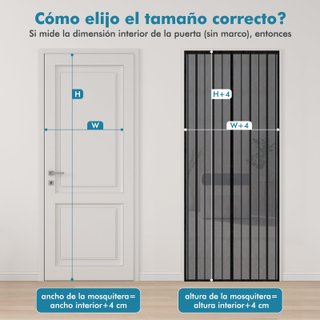 Mosquitera magnética Sekey 105x210 cm negra