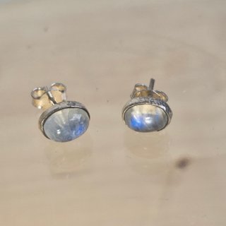Pendientes de Piedra de Luna Blue Flash Moonstone