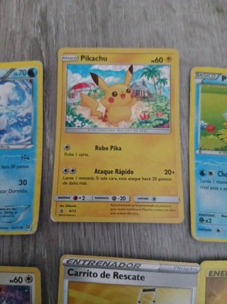 Lote Cartas Pokémon Eevee, Pikachu, Piplup, etc.