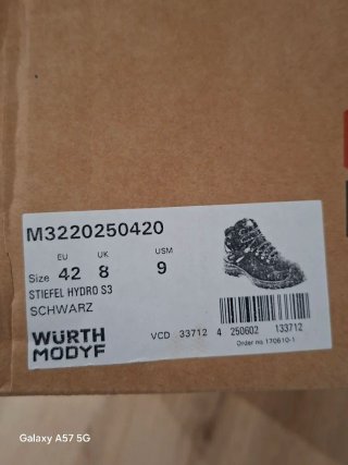 Botas Seguridad Würth MODYF Hydro S3 Talla 42